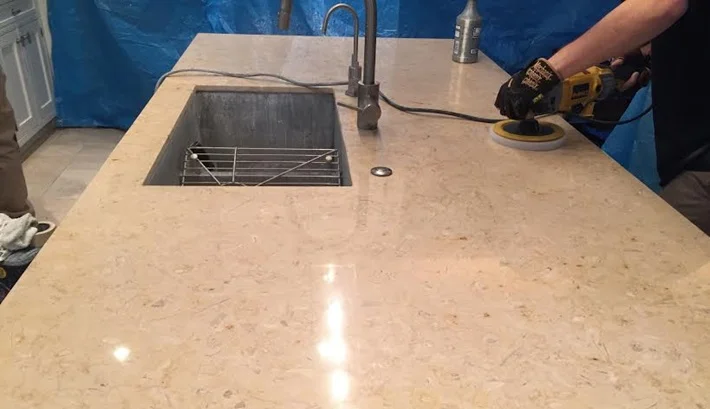 Travertine Countertop Polishing