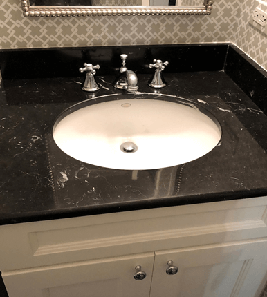black marble sink